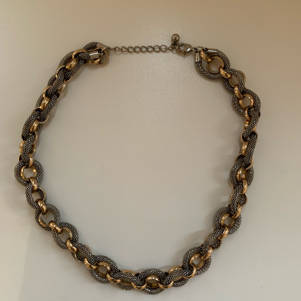Gold and Silver Chain Necklace